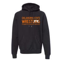 Oklahoma S.T.A.T.E Wrestling Compete Defeat Repeat Premium Hoodie