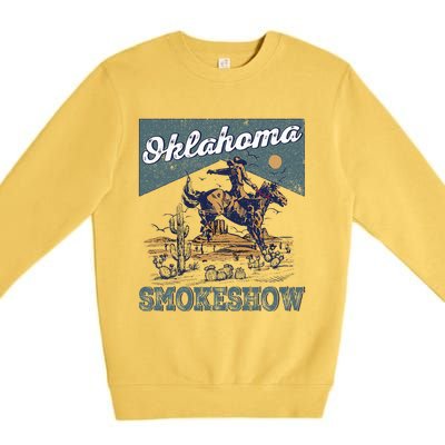 Oklahoma Smokeshow Western Oklahoma Smokeshow Rodeo Premium Crewneck Sweatshirt