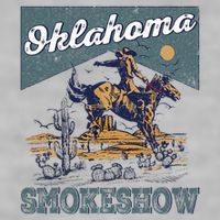 Oklahoma Smokeshow Western Oklahoma Smokeshow Rodeo Ladies PosiCharge Tri-Blend Wicking Tank