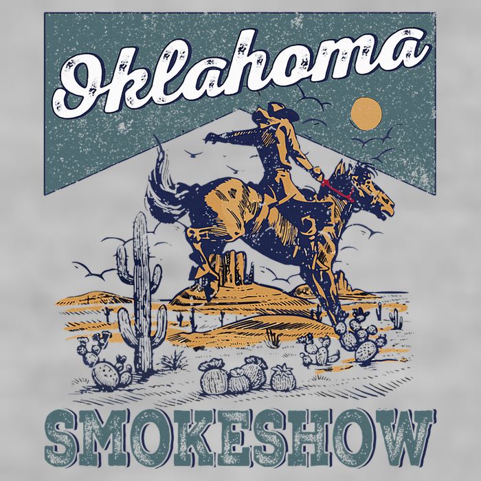 Oklahoma Smokeshow Western Oklahoma Smokeshow Rodeo Ladies PosiCharge Tri-Blend Wicking Tank