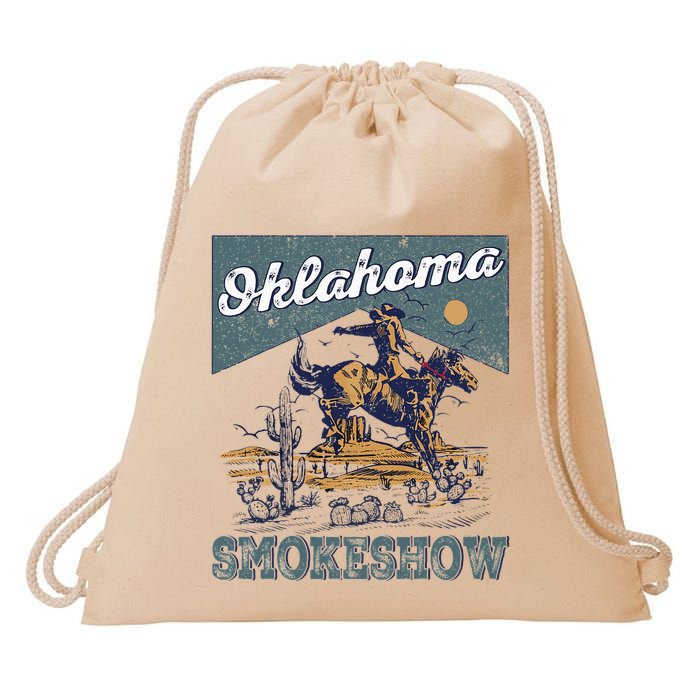 Oklahoma Smokeshow Western Oklahoma Smokeshow Rodeo Drawstring Bag