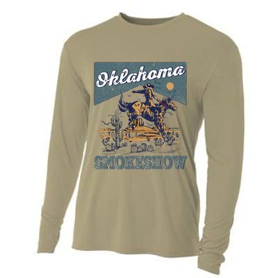 Oklahoma Smokeshow Western Oklahoma Smokeshow Rodeo Cooling Performance Long Sleeve Crew