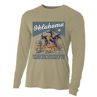 Oklahoma Smokeshow Western Oklahoma Smokeshow Rodeo Cooling Performance Long Sleeve Crew