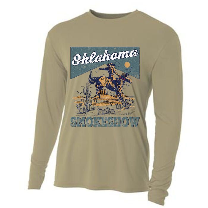 Oklahoma Smokeshow Western Oklahoma Smokeshow Rodeo Cooling Performance Long Sleeve Crew