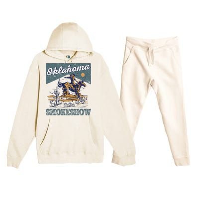 Oklahoma Smokeshow Western Oklahoma Smokeshow Rodeo Premium Hooded Sweatsuit Set