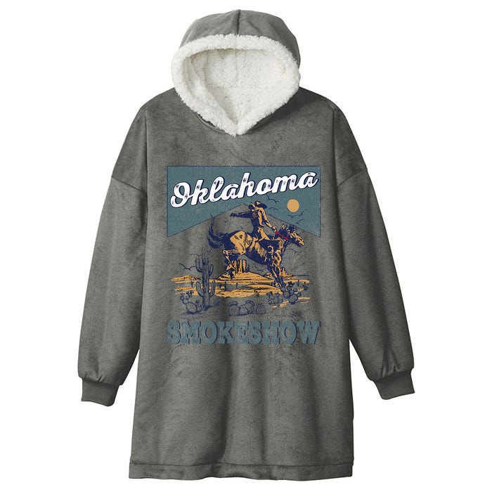 Oklahoma Smokeshow Western Oklahoma Smokeshow Rodeo Hooded Wearable Blanket