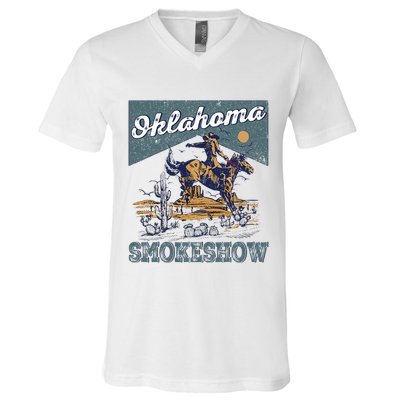 Oklahoma Smokeshow Western Oklahoma Smokeshow Rodeo V-Neck T-Shirt