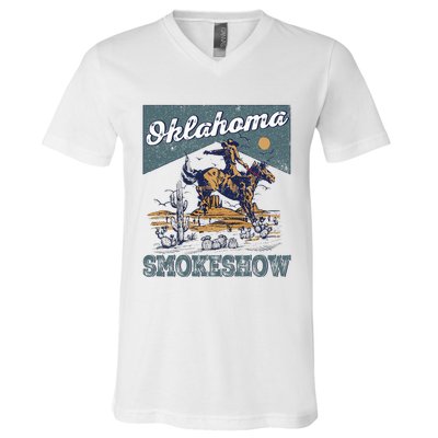 Oklahoma Smokeshow Western Oklahoma Smokeshow Rodeo V-Neck T-Shirt