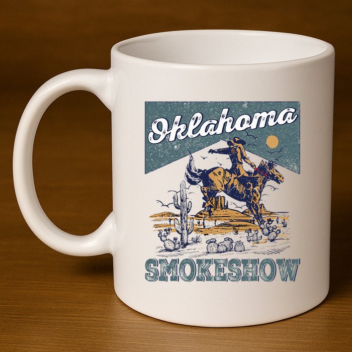 Oklahoma Smokeshow Western Oklahoma Smokeshow Rodeo 11oz C Handle Ceramic Mug