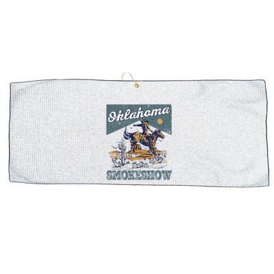 Oklahoma Smokeshow Western Oklahoma Smokeshow Rodeo Large Microfiber Waffle Golf Towel