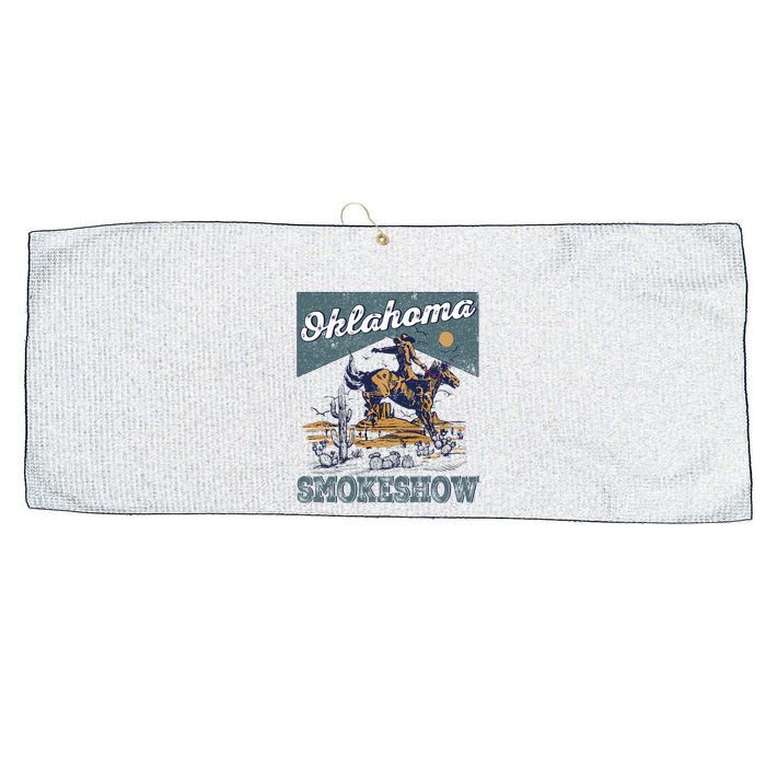 Oklahoma Smokeshow Western Oklahoma Smokeshow Rodeo Large Microfiber Waffle Golf Towel