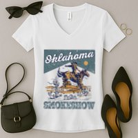 Oklahoma Smokeshow Western Oklahoma Smokeshow Rodeo Women's V-Neck T-Shirt