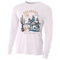 Oklahoma Smokeshow Western Oklahoma Smokeshow Cowboy Rodeo Cooling Performance Long Sleeve Crew