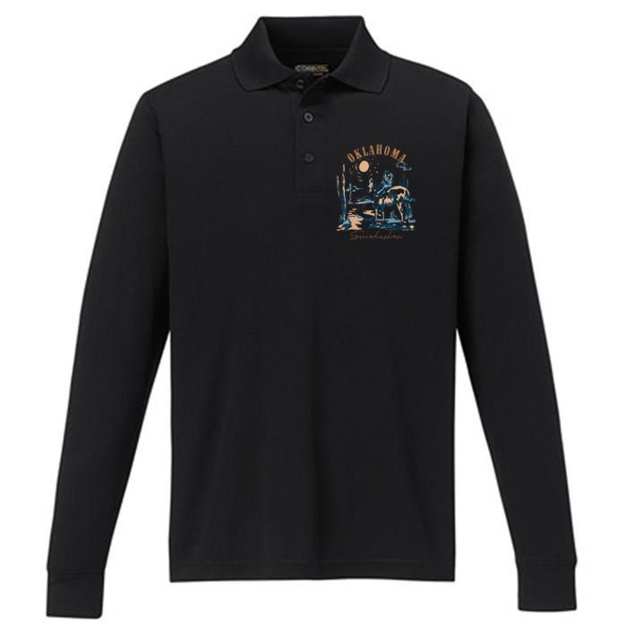 Oklahoma Smokeshow Western Oklahoma Smokeshow Rodeo Performance Long Sleeve Polo