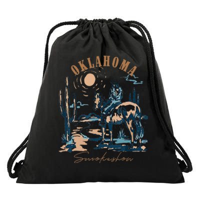 Oklahoma Smokeshow Western Oklahoma Smokeshow Rodeo Drawstring Bag