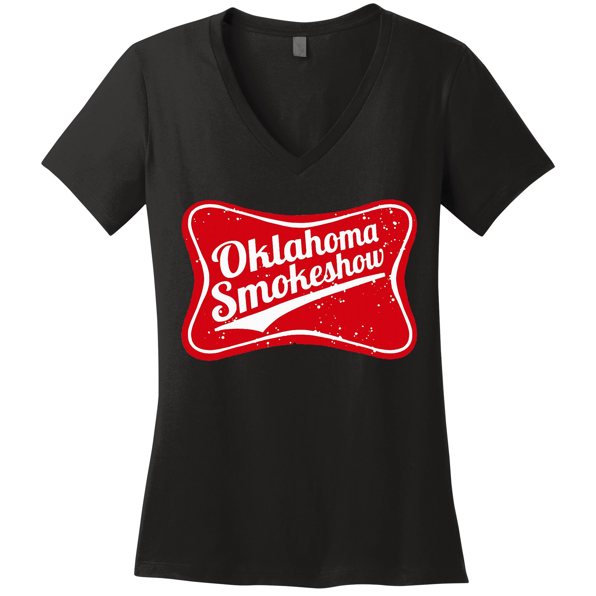 Oklahoma Smokeshow Western Country Music Women's V-Neck T-Shirt