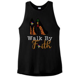 Oes Sisters Walk By Faith Order Of Eastern Star Ladies PosiCharge Tri-Blend Wicking Tank