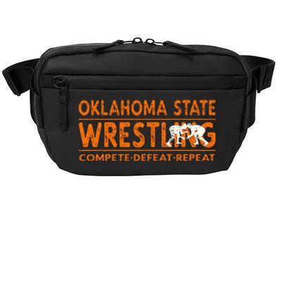 Oklahoma State Wrestling  Compete Defeat Repeat  Crossbody Pack