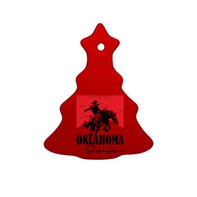 Oklahoma Smokeshow Western Country Ceramic Tree Ornament