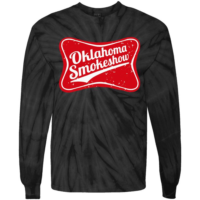 Oklahoma Smokeshow Western Country Music Cowboy Tie-Dye Long Sleeve Shirt