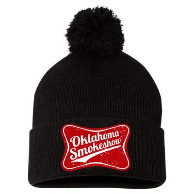 Oklahoma Smokeshow Western Country Music Cowboy Pom Pom 12in Knit Beanie