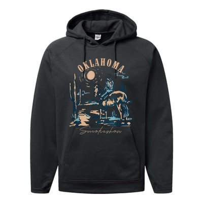 Oklahoma Smokeshow Western Oklahoma Smokeshow Cowboy Rodeo Performance Fleece Hoodie