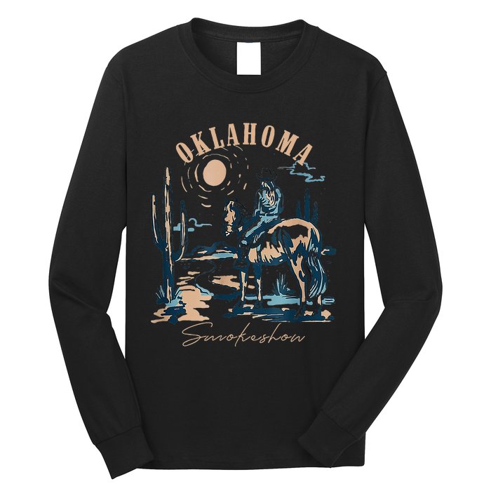 Oklahoma Smokeshow Western Oklahoma Smokeshow Cowboy Rodeo Long Sleeve Shirt