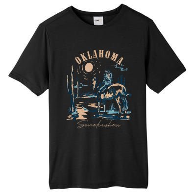 Oklahoma Smokeshow Western Oklahoma Smokeshow Cowboy Rodeo Tall Fusion ChromaSoft Performance T-Shirt