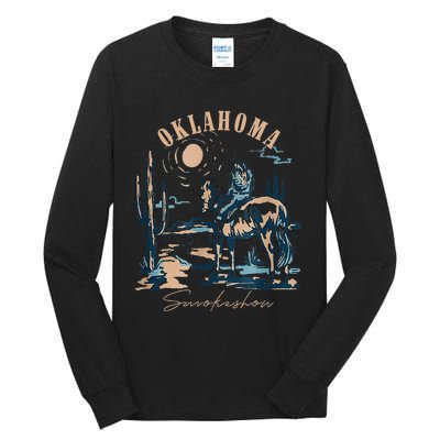 Oklahoma Smokeshow Western Oklahoma Smokeshow Cowboy Rodeo Tall Long Sleeve T-Shirt