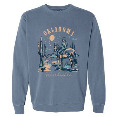 Oklahoma Smokeshow Western Oklahoma Smokeshow Cowboy Rodeo Garment-Dyed Sweatshirt