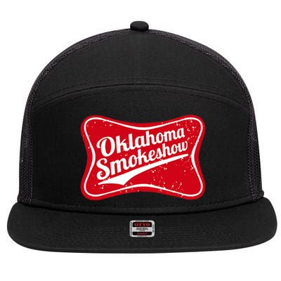 Oklahoma Smokeshow Western Country Music Cowboy 7 Panel Mesh Trucker Snapback Hat