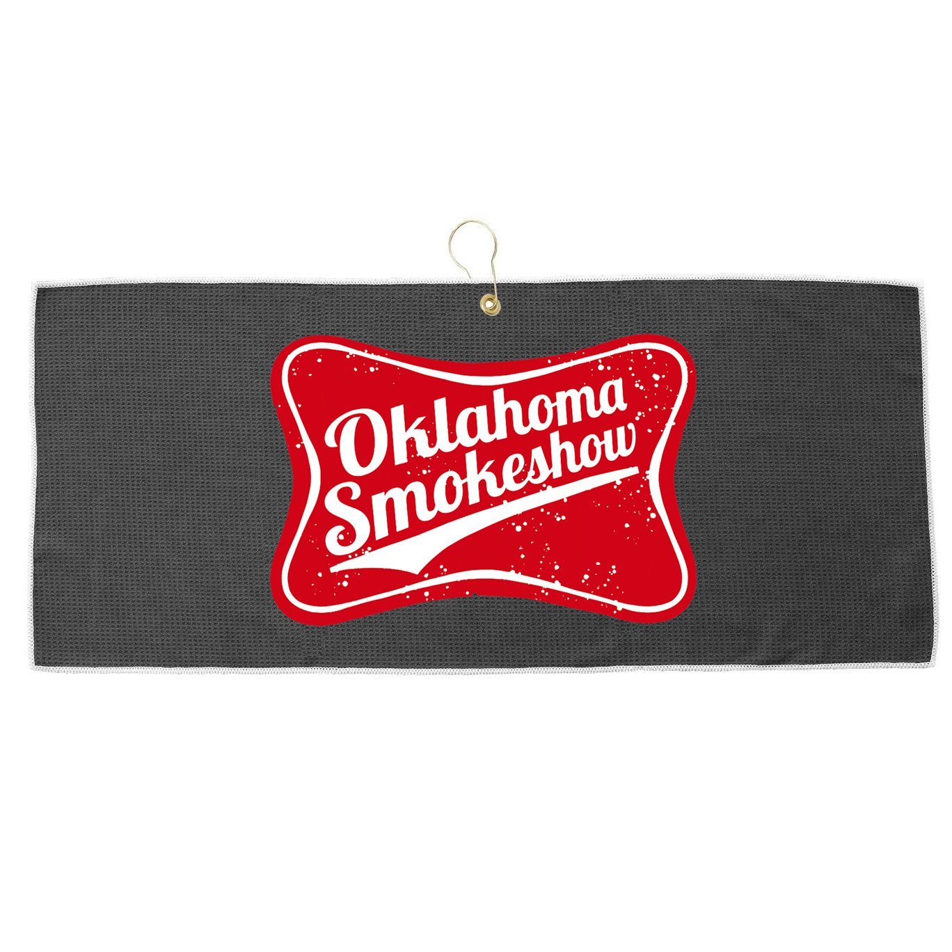 Oklahoma Smokeshow Western Country Music Cowboy Large Microfiber Waffle Golf Towel