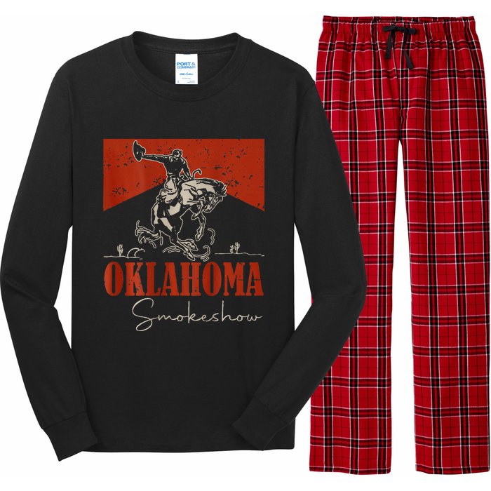 Oklahoma Smokeshow Western Rodeo Long Sleeve Pajama Set