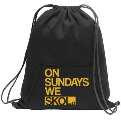 On Sundays We Skol Halloween Sweatshirt Cinch Pack Bag