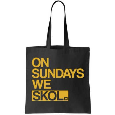 On Sundays We Skol Halloween Tote Bag