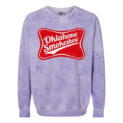 Oklahoma Smokeshow Western Country Music Cowboy Colorblast Crewneck Sweatshirt