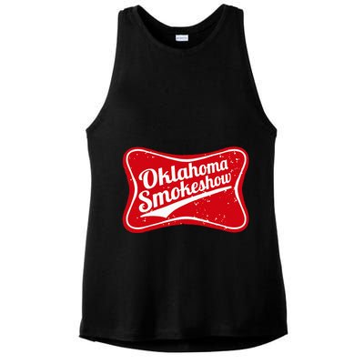 Oklahoma Smokeshow Western Country Music Cowboy Ladies PosiCharge Tri-Blend Wicking Tank