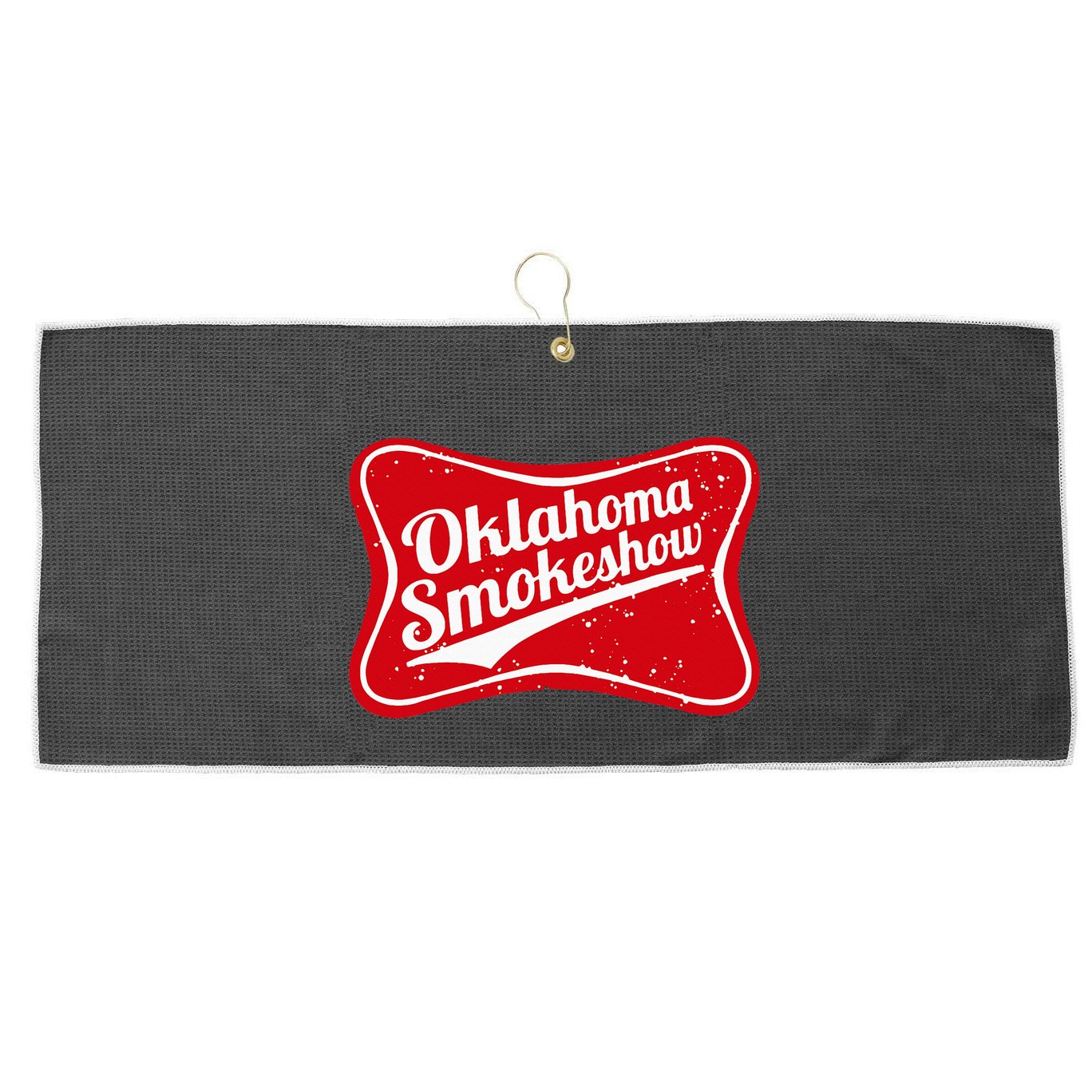 Oklahoma Smokeshow Western Country Music Cowboy Large Microfiber Waffle Golf Towel