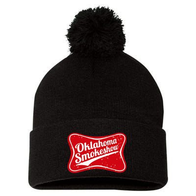 Oklahoma Smokeshow Western Country Music Cowboy Pom Pom 12in Knit Beanie