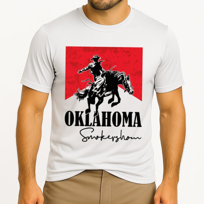 Oklahoma Smokeshow Western Country Cooling Performance Crew T-Shirt