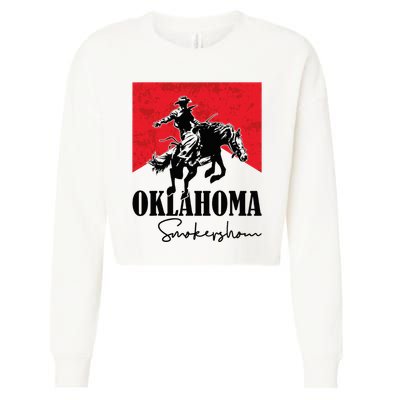 Oklahoma Smokeshow Western Country Cropped Pullover Crew