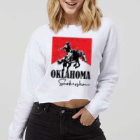 Oklahoma Smokeshow Western Country Cropped Pullover Crew