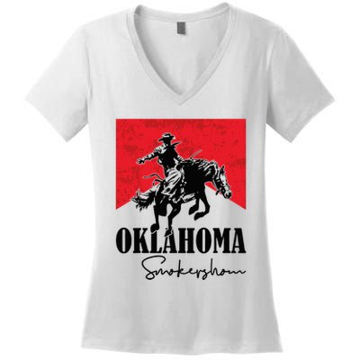 Oklahoma Smokeshow Western Country Women's V-Neck T-Shirt