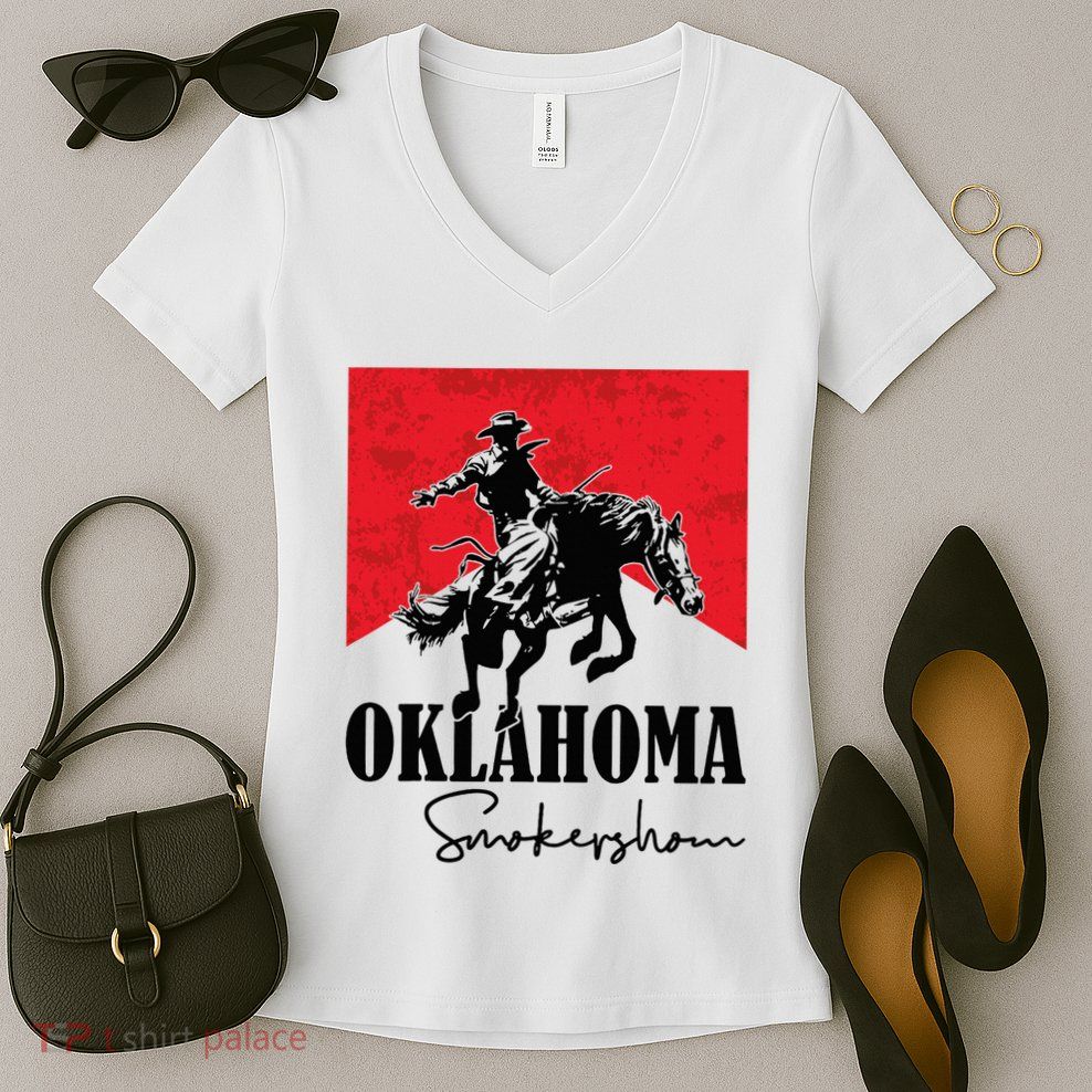 Oklahoma Smokeshow Western Country Women's V-Neck T-Shirt