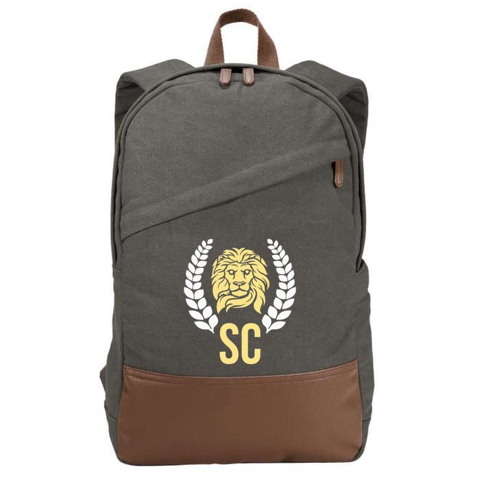 Orlando Soccer With Lion Crest Sc Cotton Canvas Backpack