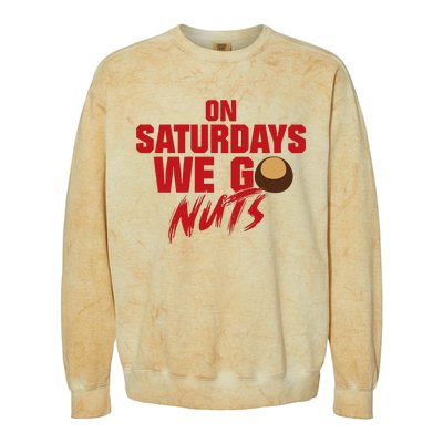 On Saturdays We Go Nuts Colorblast Crewneck Sweatshirt