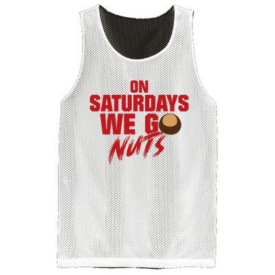 On Saturdays We Go Nuts Mesh Reversible Basketball Jersey Tank