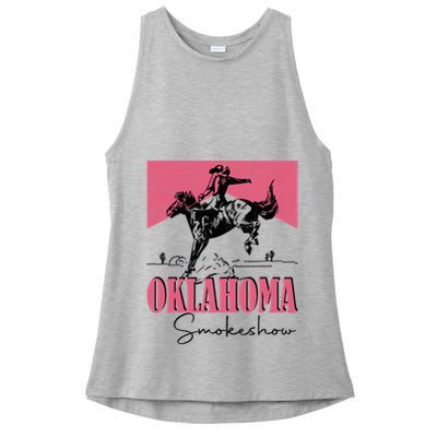 Oklahoma Smokeshow Western Oklahoma Smokeshow Ladies PosiCharge Tri-Blend Wicking Tank