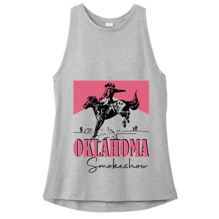 Oklahoma Smokeshow Western Oklahoma Smokeshow Ladies PosiCharge Tri-Blend Wicking Tank