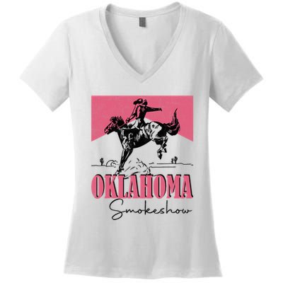 Oklahoma Smokeshow Western Oklahoma Smokeshow Women's V-Neck T-Shirt